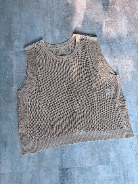 coca クロスチェーン・ニットジレ BEIGE