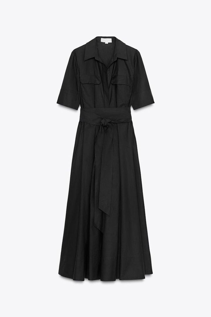 ZARA　１枚できちんとキマる☆黒ワンピ ZARA】何を着るか迷ったらこれ！ 1枚でキマる「ブラックワンピ