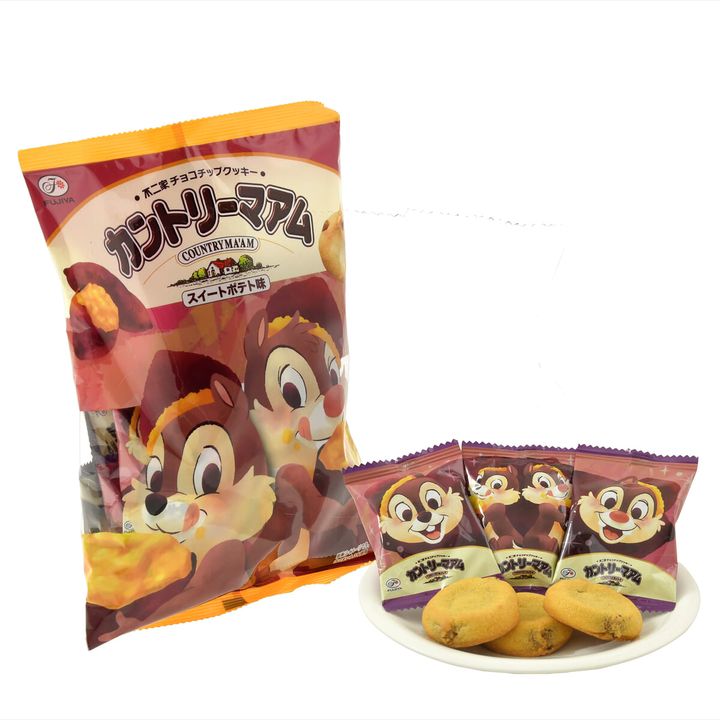 【不二家】カントリーマアム チップ＆デール スイートポテト チョコチップクッキー SWEET POTATO FLAVOR