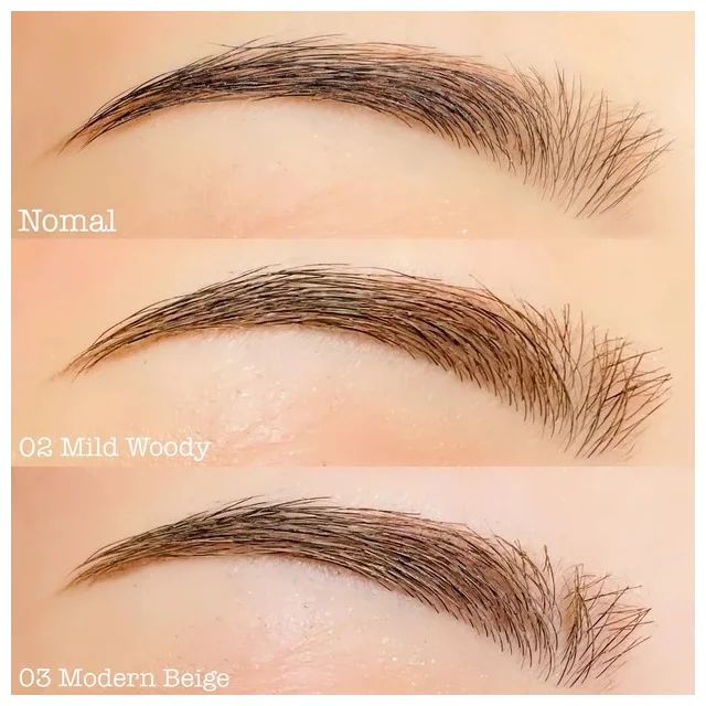 ハンオールブロウカラー02・03を使った眉メイク