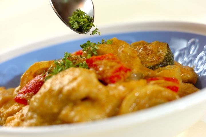 鶏むね肉のカレークリーム煮の作り方5