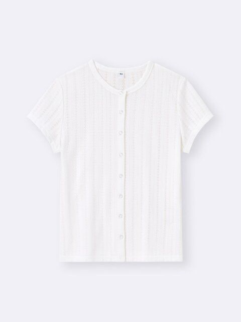 2025gu夏値下げフロントボタンポインテールT