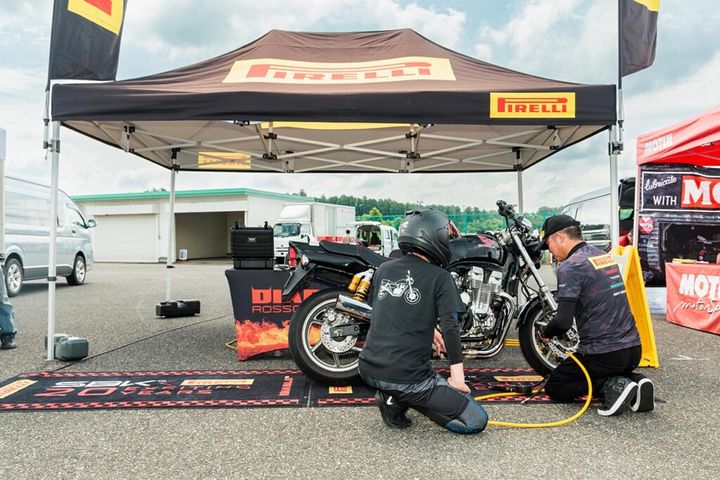 走行前後に計ればどれだけタイヤを使えているか分かる