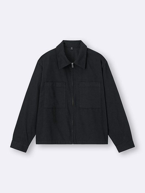 GUのツイルジップアップシャツジャケット