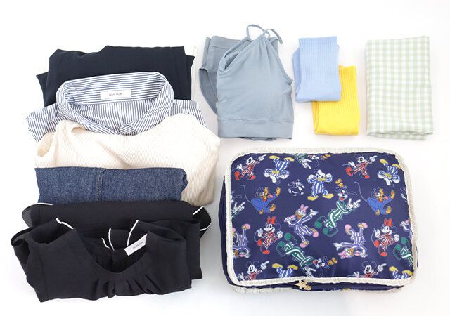 ディズニーパジャマパーティー圧縮収納ポーチ旅行荷造り