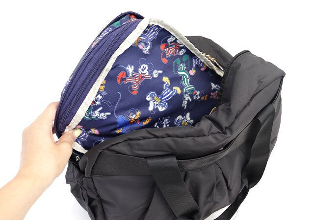 Disney［ディズニー］MICKEY AND FRIENDS 圧縮収納ポーチ パジャマパーティーデザイン