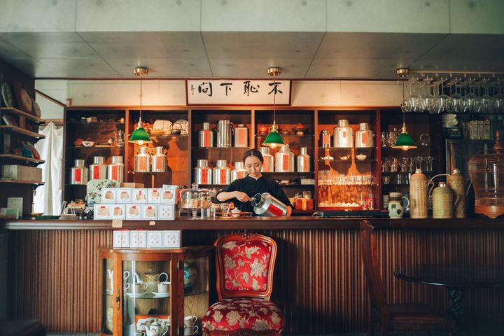 茶樓のカウンターエリア