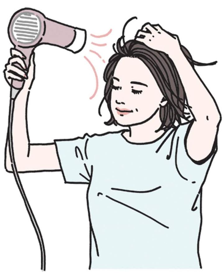 地肌をしっかり乾かすことを意識して