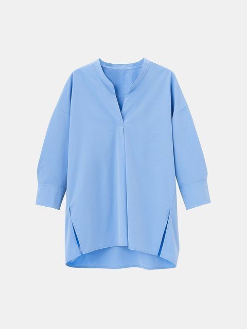 PLSTのタイプライターコクーンブラウス