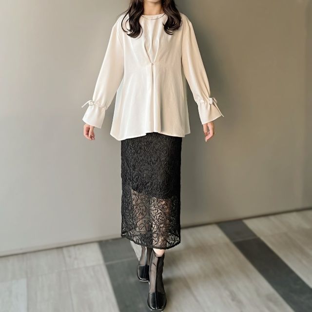 しまむら「コードレースナロースカート」