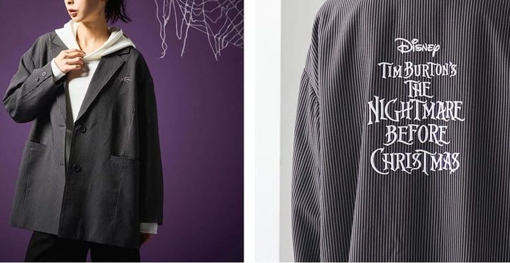 ストライプテーラードジャケット「ナイトメアー・ビフォア・クリスマス／ジャック」