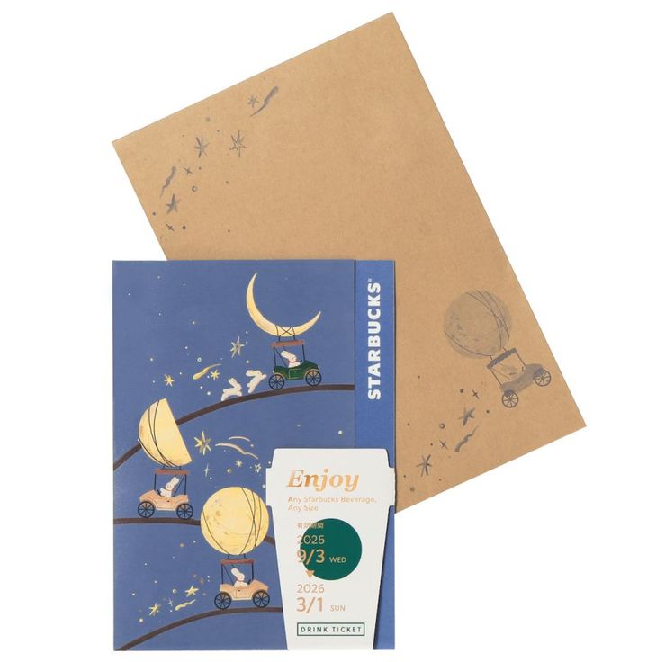 「オータムフェスティバル2025ビバレッジカードムーンラビット」750円 【ドリンク引き換え有効期間】2025年9月3日（水）〜2026年3月1日（日） 【ドリンク交換チケット】 700円（店内利用）、687円（持ち帰り）までのドリンクと交換可能