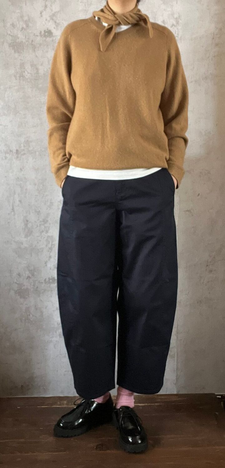 昔付き合っていた彼に「ベージュが似合わない」と言われてからベージュ恐怖症になっていたのですが（笑）、こちらはキャメルのように濃いめなので難なく取り入れられました！