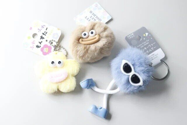 ふわふわ ファーキーホルダー