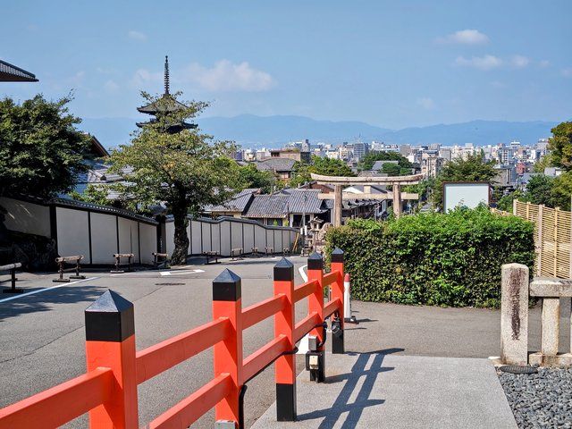 霊山歴史館近くから見た京都の町並み