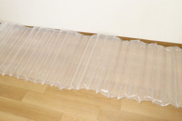 ダイソーの完成した防災備蓄用エアーマット