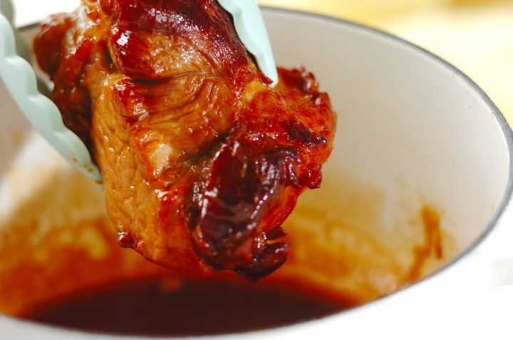 やさしい甘み！豚もも肉のハチミツショウガ煮の作り方3