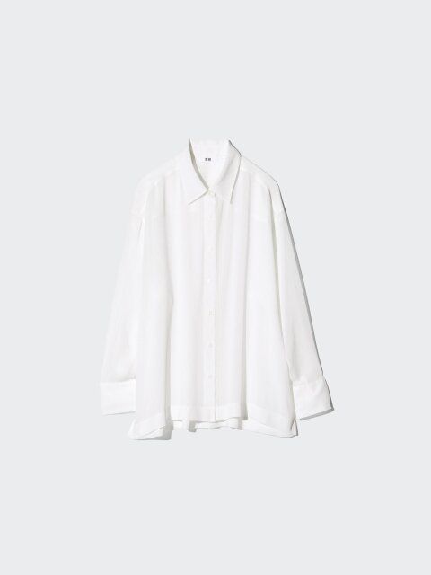 ユニクロ シアーシャツ OFF WHITE
