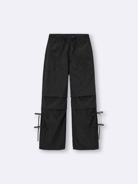 2025gu黒イージーテックプルオンパンツ