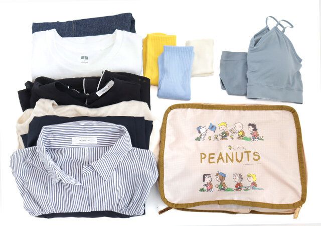 SNOOPY たっぷり入る！ ラクラク圧縮収納ポーチ BOOKの容量