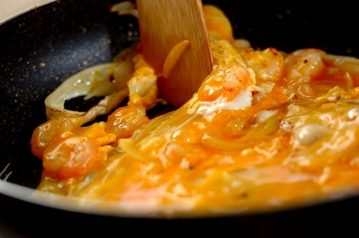 調味料2つ！エビ玉ポン酢あんかけの作り方1