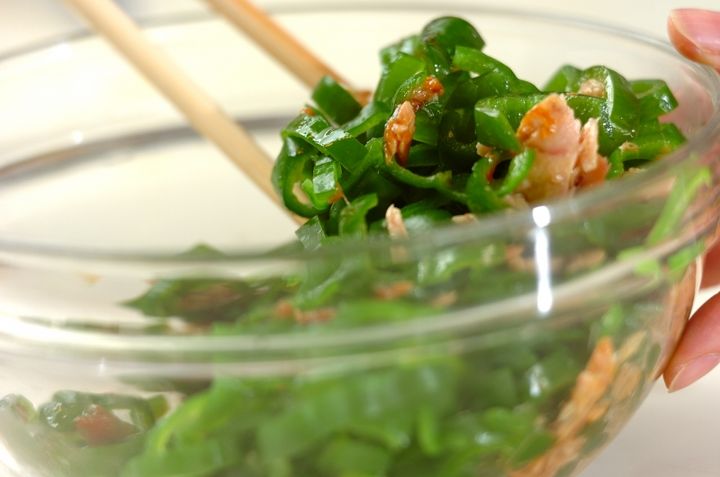 オイスターソースを活用 ピーマンとツナだけ by岡本 由香梨さんの作り方1