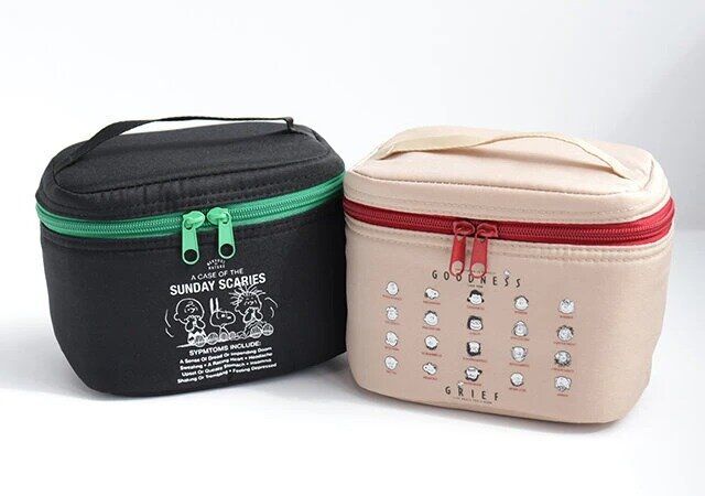 SNOOPY デイリー保冷ポーチ BOOK BEIGE』／『SNOOPY デイリー保冷ポーチ BOOK BLACK