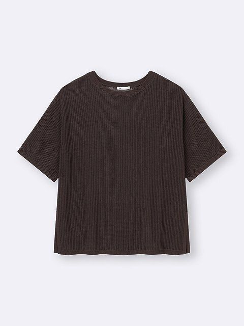 GUのメッシュニットオーバーサイズプルオーバー