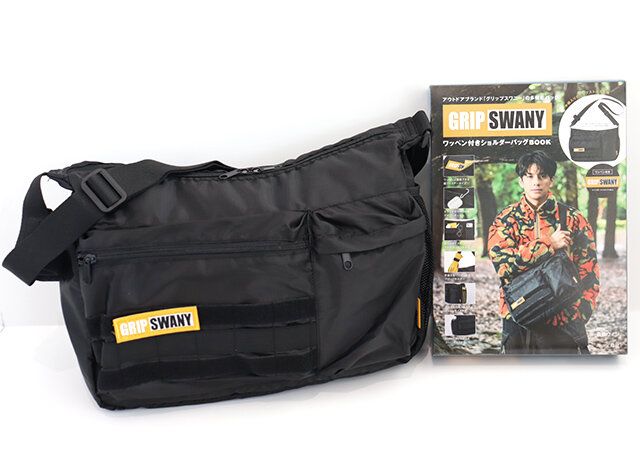 GRIP SWANY ワッペン付きショルダーバッグBOOKの表紙