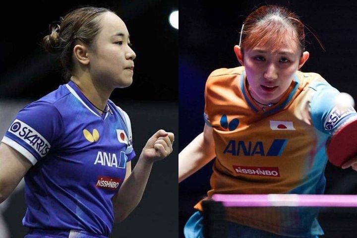 伊藤美誠、早田ひな（C）WTT