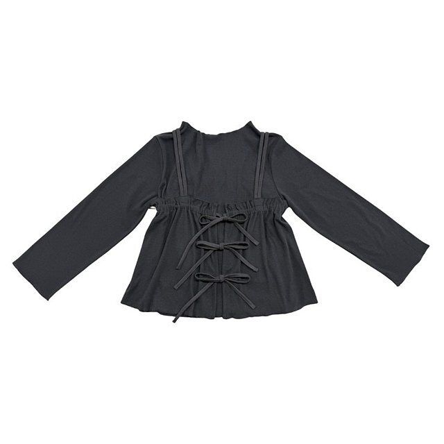 しまむらのリボンベスト+リブT