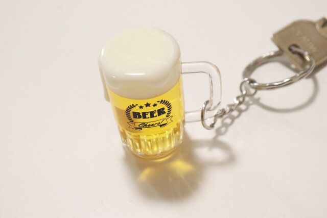 キーホルダー（ビール） 使用例
