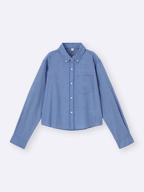 GUのチェックショートシャツ