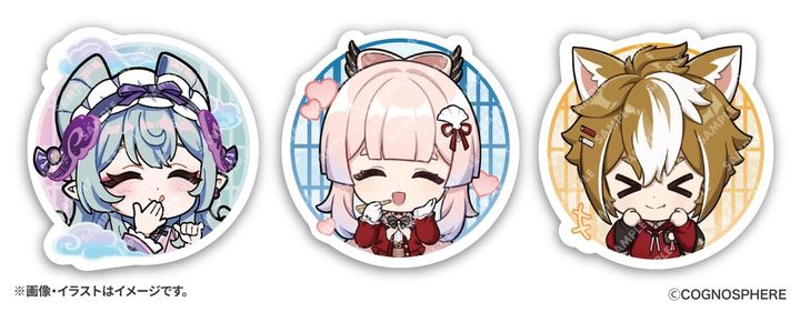 「苺ミルクムースケーキ／ソーダミルクパフェ／醤油ラーメン」コラボ限定ステッカー