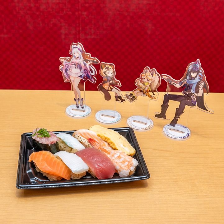 ネット注文限定・持ち帰りメニュー：観月の宴 原神コラボ限定セット8貫 コラボ限定アクリルスタンド付き