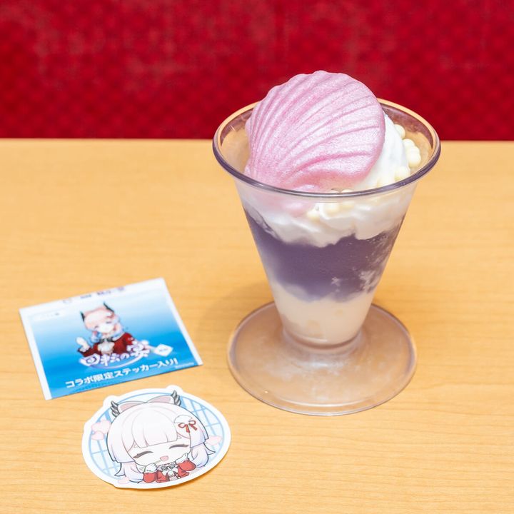 復刻メニュー：観月の宴 原神コラボ限定ステッカー付き 復刻 ソーダミルクパフェ2