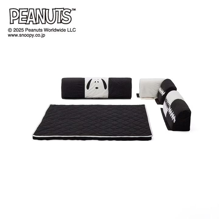 コーナーローソファーセット「スヌーピー」 背もたれとマット