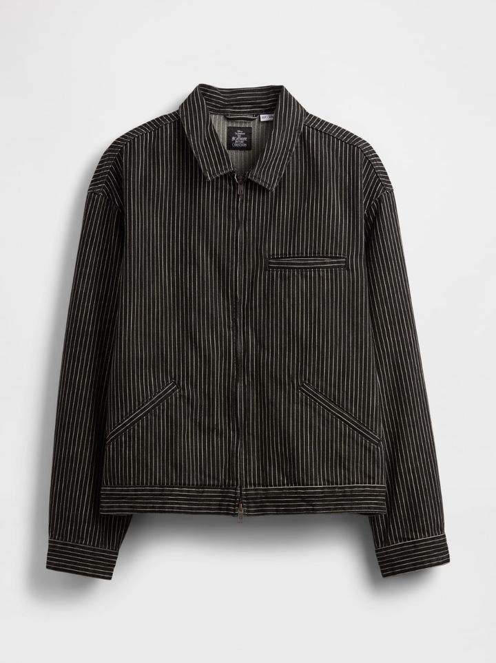 ストライプ デニムジャケット