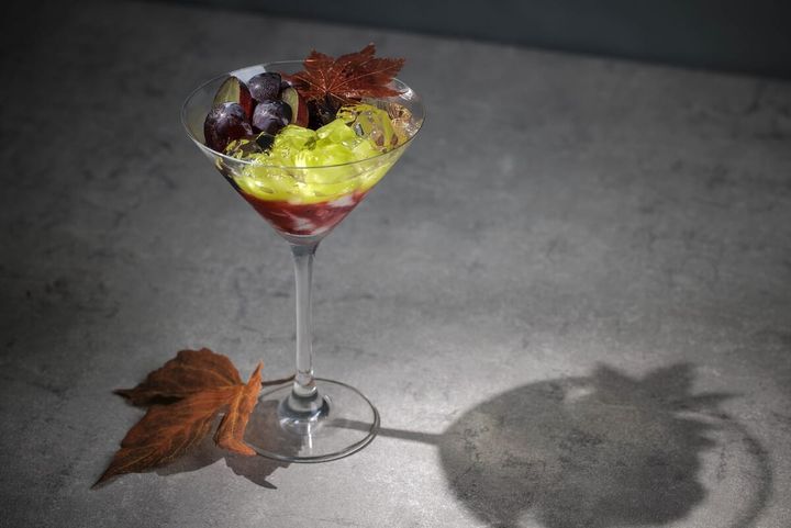 シャインマスカットと巨峰のパフェ