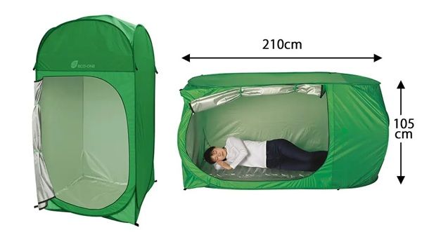 縦でも横でも使える！非常用の「エコワン防災プライバシーテント」が新発売