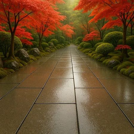 透水性コンクリート舗装材「Dotcon」で、清めの水と共に歩む新しいお墓まわりを提案