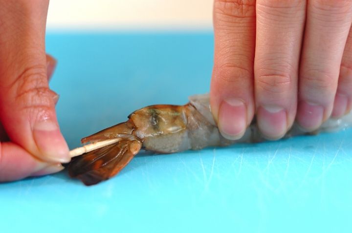 エビのハムポテ巻きの下準備1