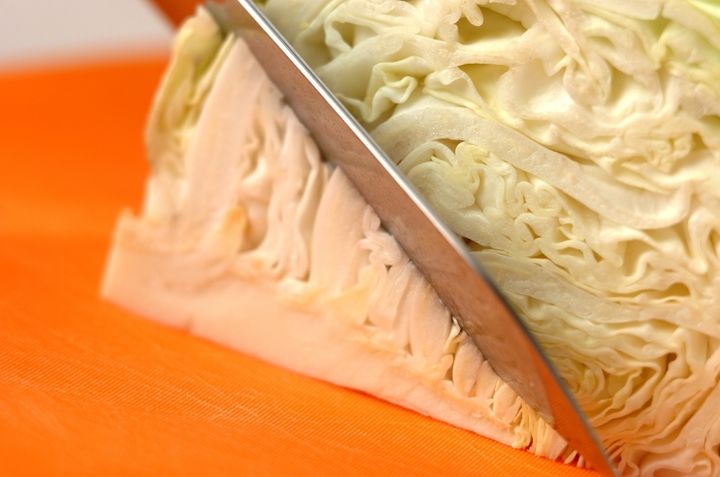 バジルキャベツの下準備1