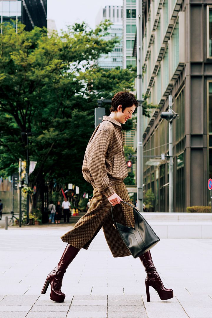 チェック柄のグラデーションがかわいい《サンローラン》のコーデ【本日のFUDGE GIRL-9月10日】
