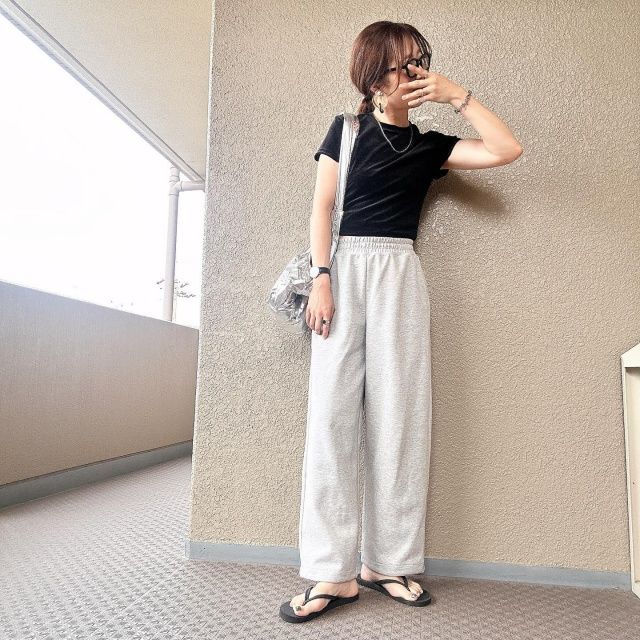 GUのブラックの「シアーベロアミニT」