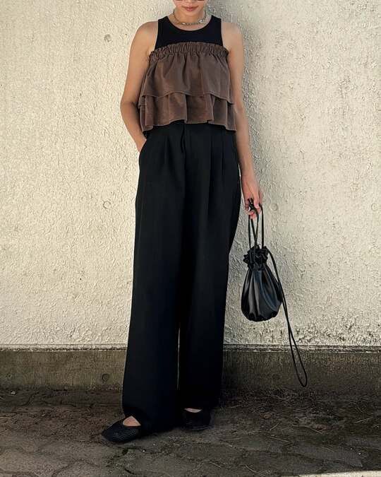 しまむら茶色ミニスカート1