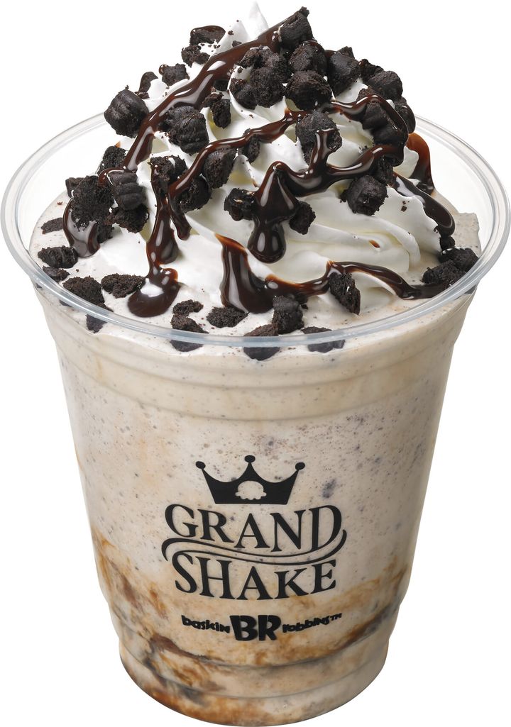 サーティワン「GRAND SHAKE クッキーアンドクリームラテシェイク」
