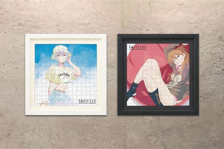 どこか懐かしさを感じられる水彩画風タッチでレイとアスカを表現 