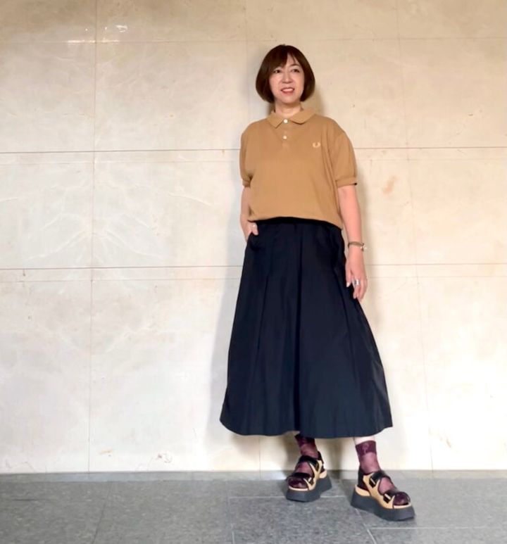 上林さん_ソックス×サンダルの秋コーデ