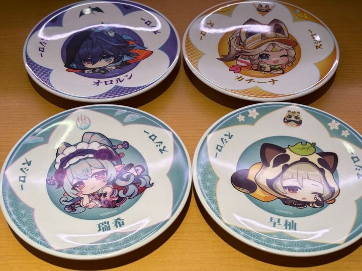 スシロー×原神 コラボ限定すし皿4枚セット